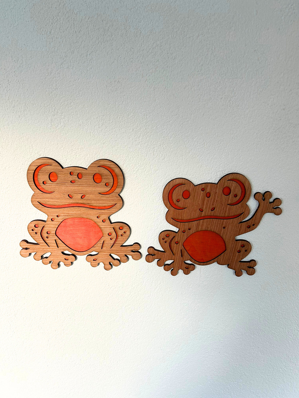 Kikker muurdecoratie set  (2 stuks)