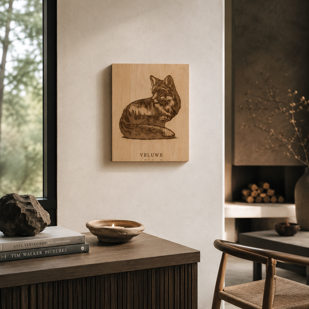 Muurdecoratie vos veluwe series