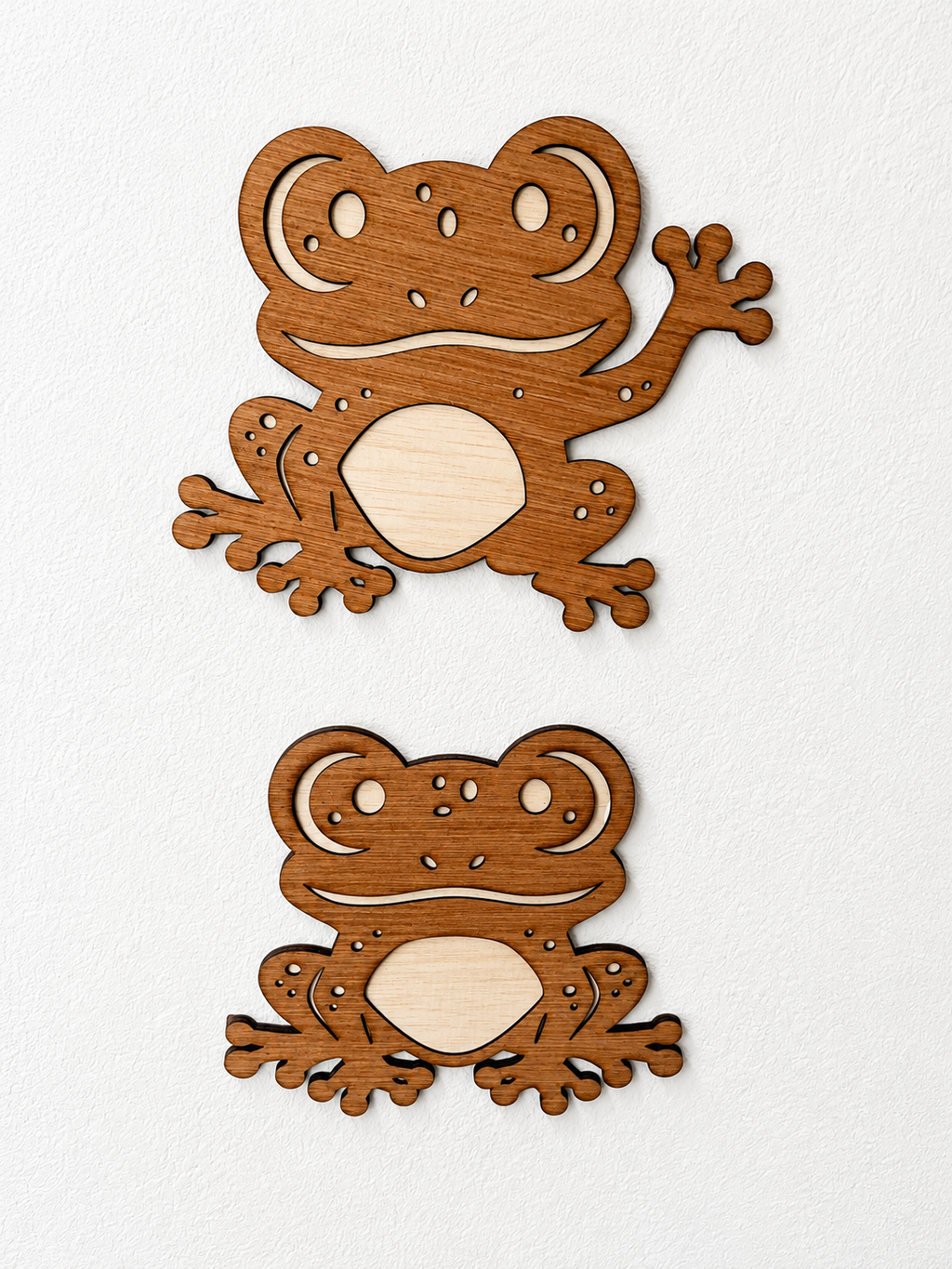 Kikker muurdecoratie set  (2 stuks)