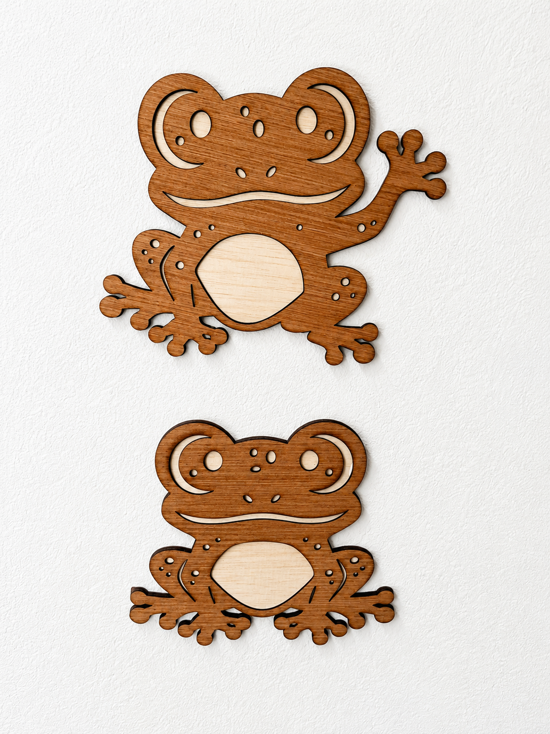 Kikker muurdecoratie set  (2 stuks)