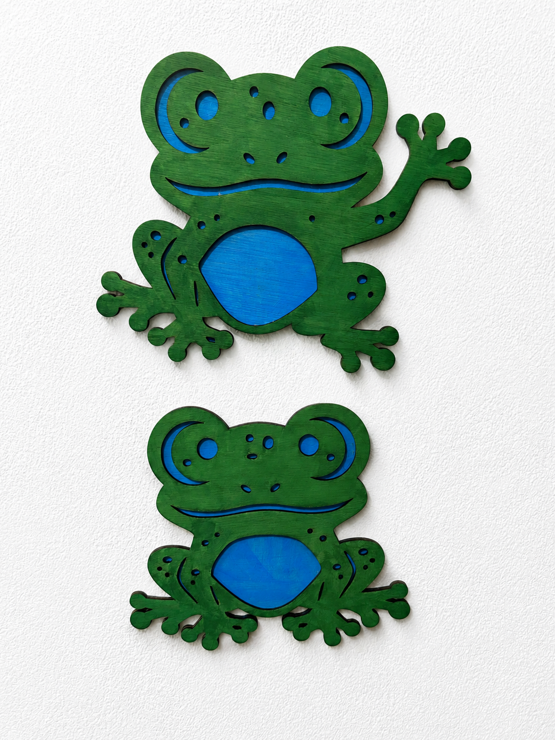 Kikker muurdecoratie set  (2 stuks)