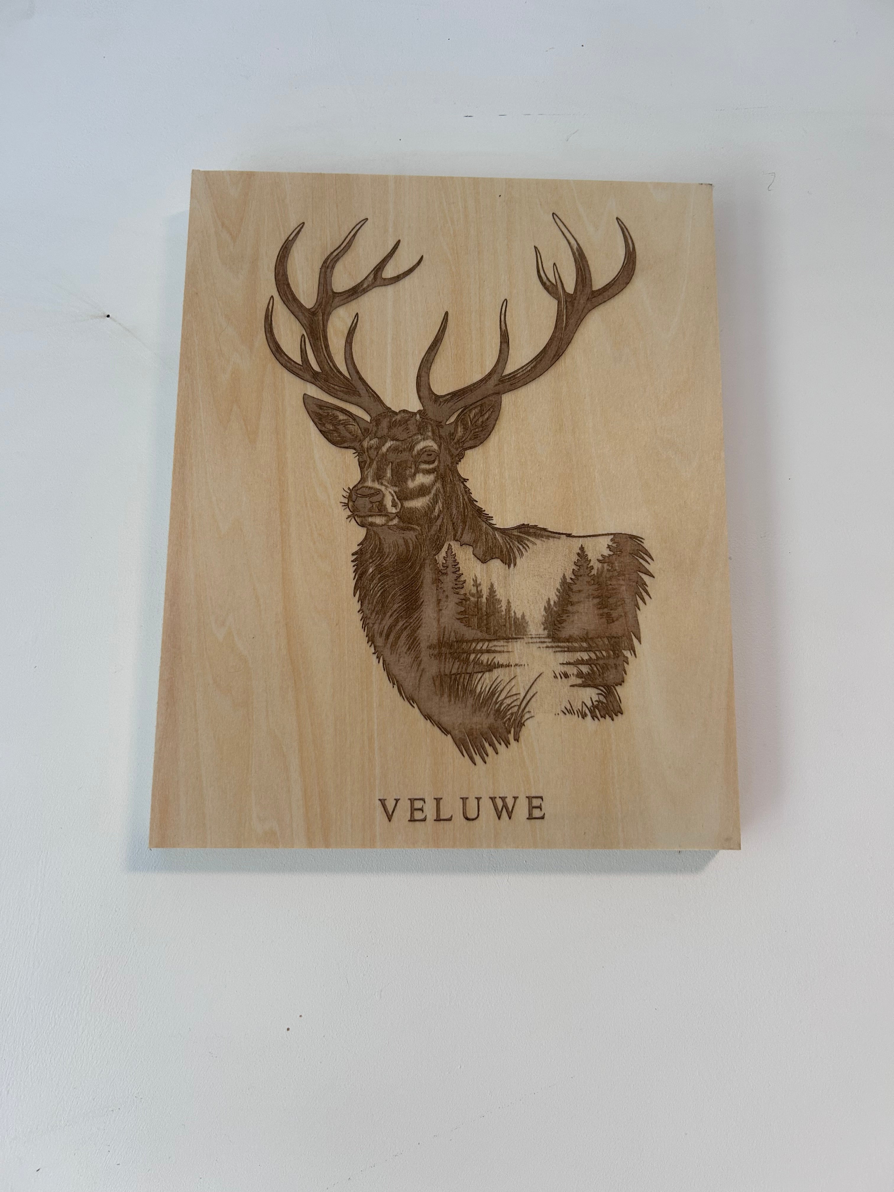 Muurdecoratie hert veluwe series