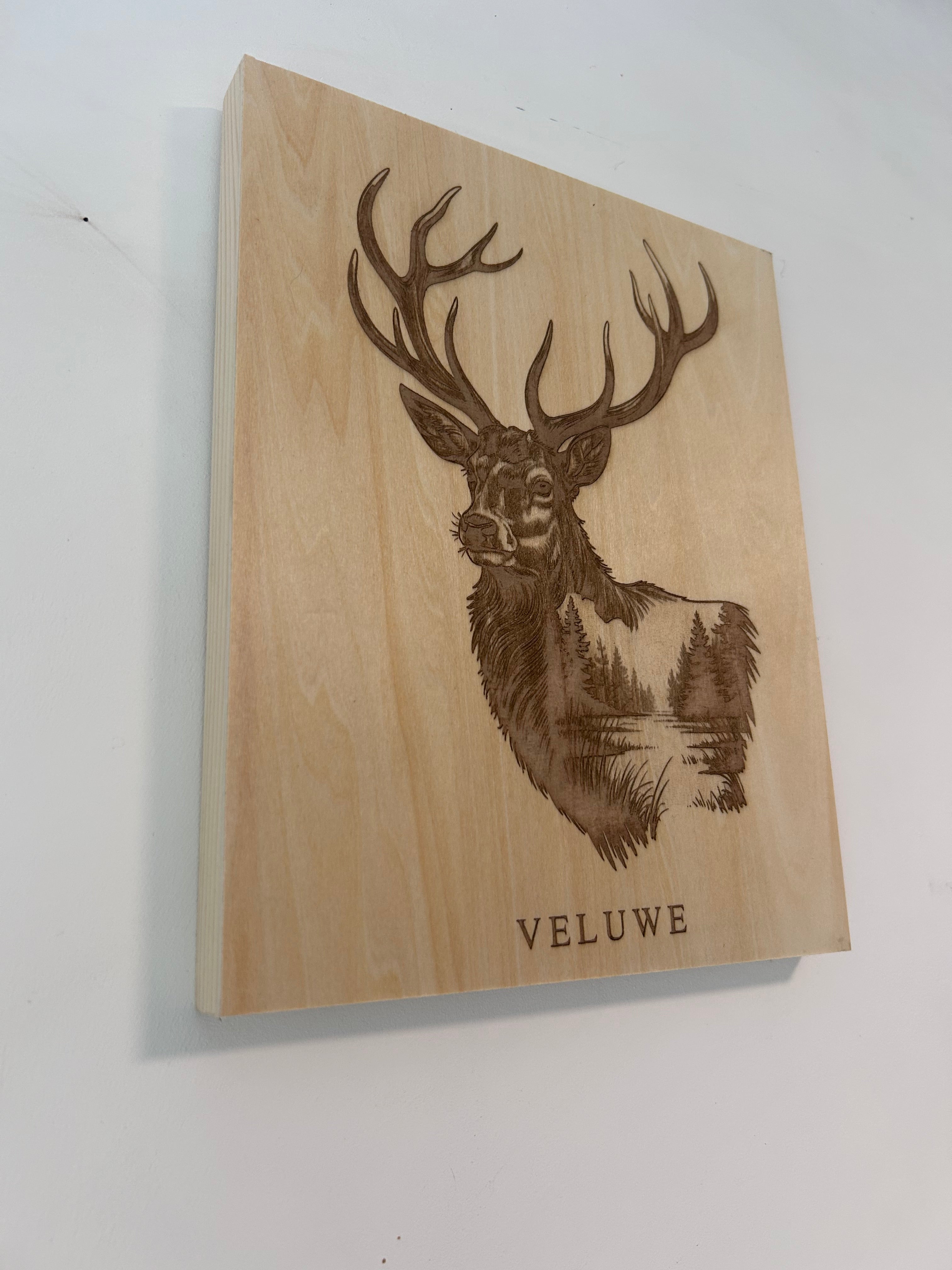 Muurdecoratie hert veluwe series