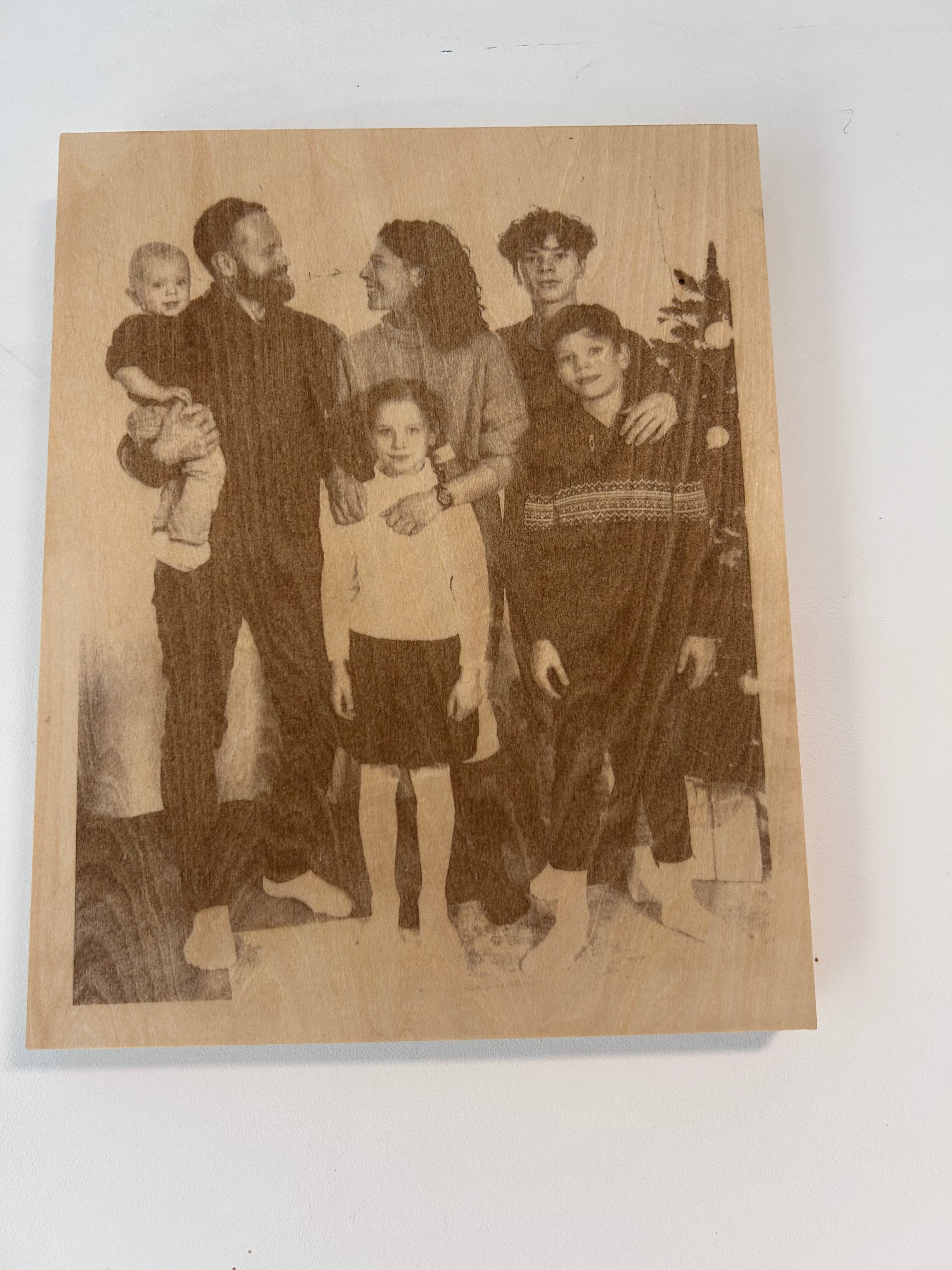 Fotogravure op hout – Gepersonaliseerde foto op linden houten paneel