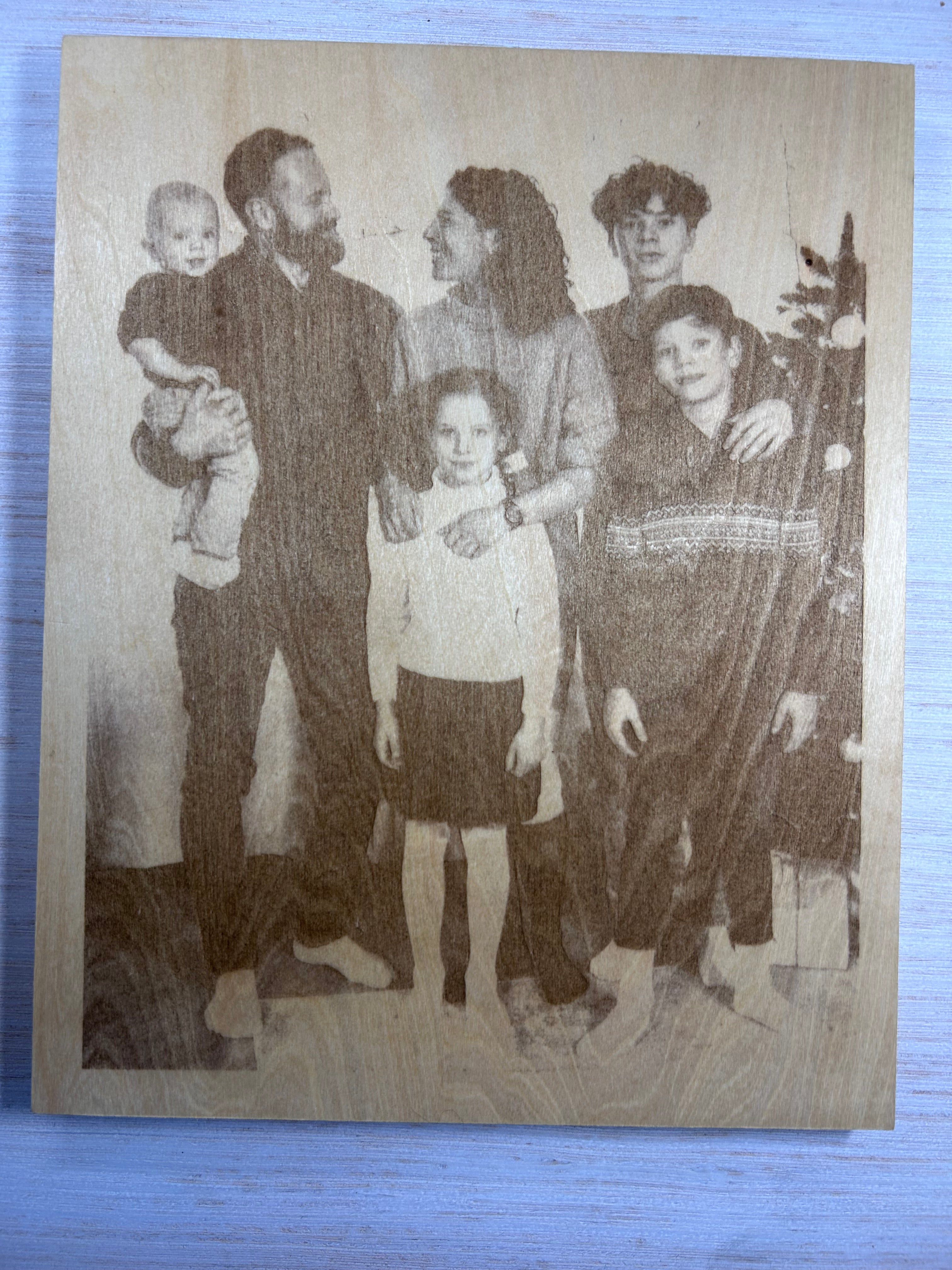Fotogravure op hout – Gepersonaliseerde foto op linden houten paneel