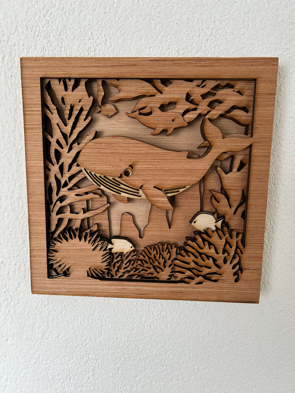 Houten oceaan wanddecoratieset | 3-delige houten wandpanelen