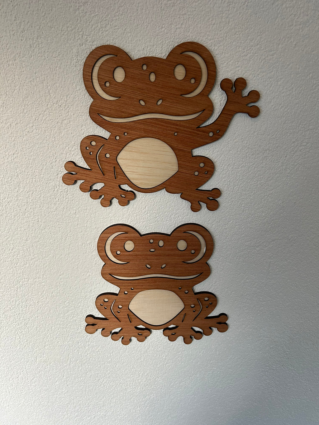 Kikker muurdecoratie set  (2 stuks)