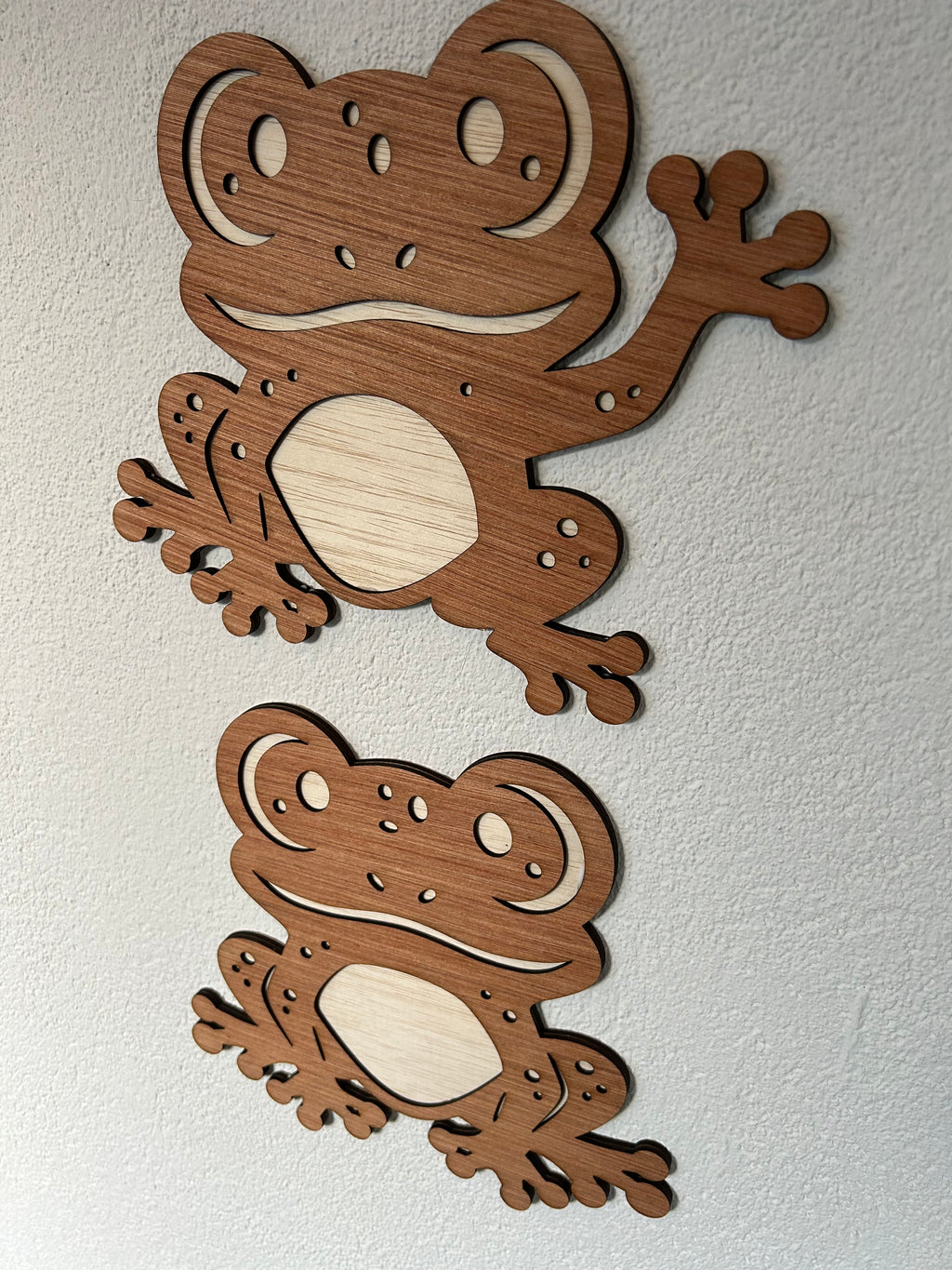 Kikker muurdecoratie set  (2 stuks)
