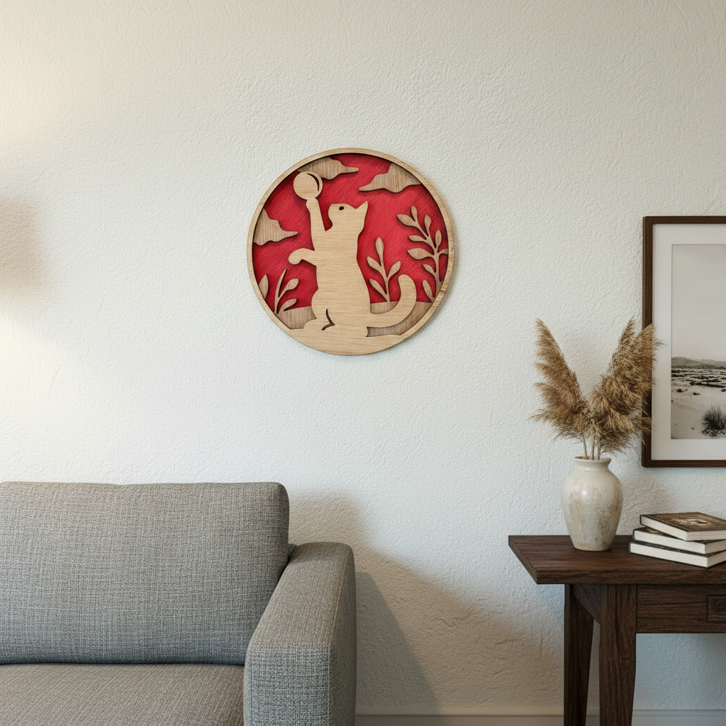 Kat wanddecoratie