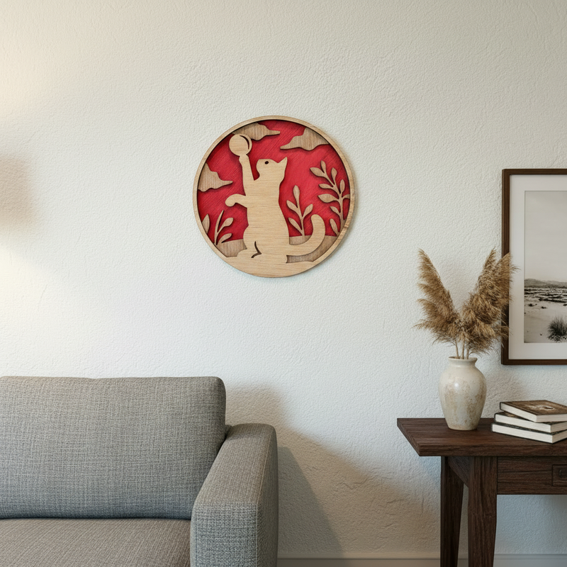 Kat wanddecoratie