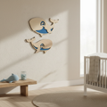 Walvis muurdecoratie set (2 stuks)