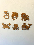 Wanddecoratieset met oceaan dieren