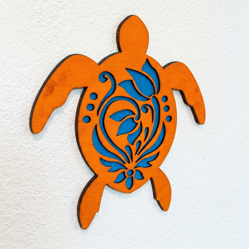 Schildpad muurdecoratie