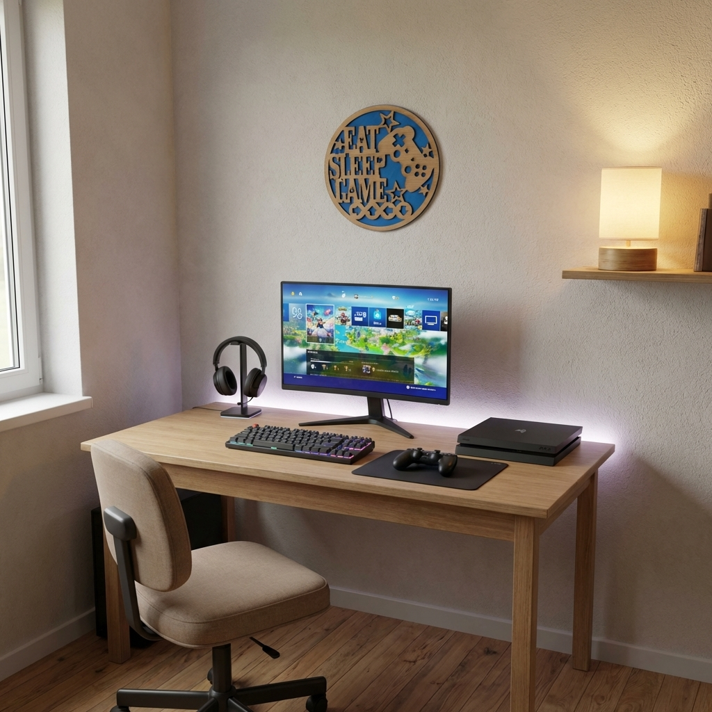 Eet, slaap, game wanddecoratie – decoratie voor gamekamer
